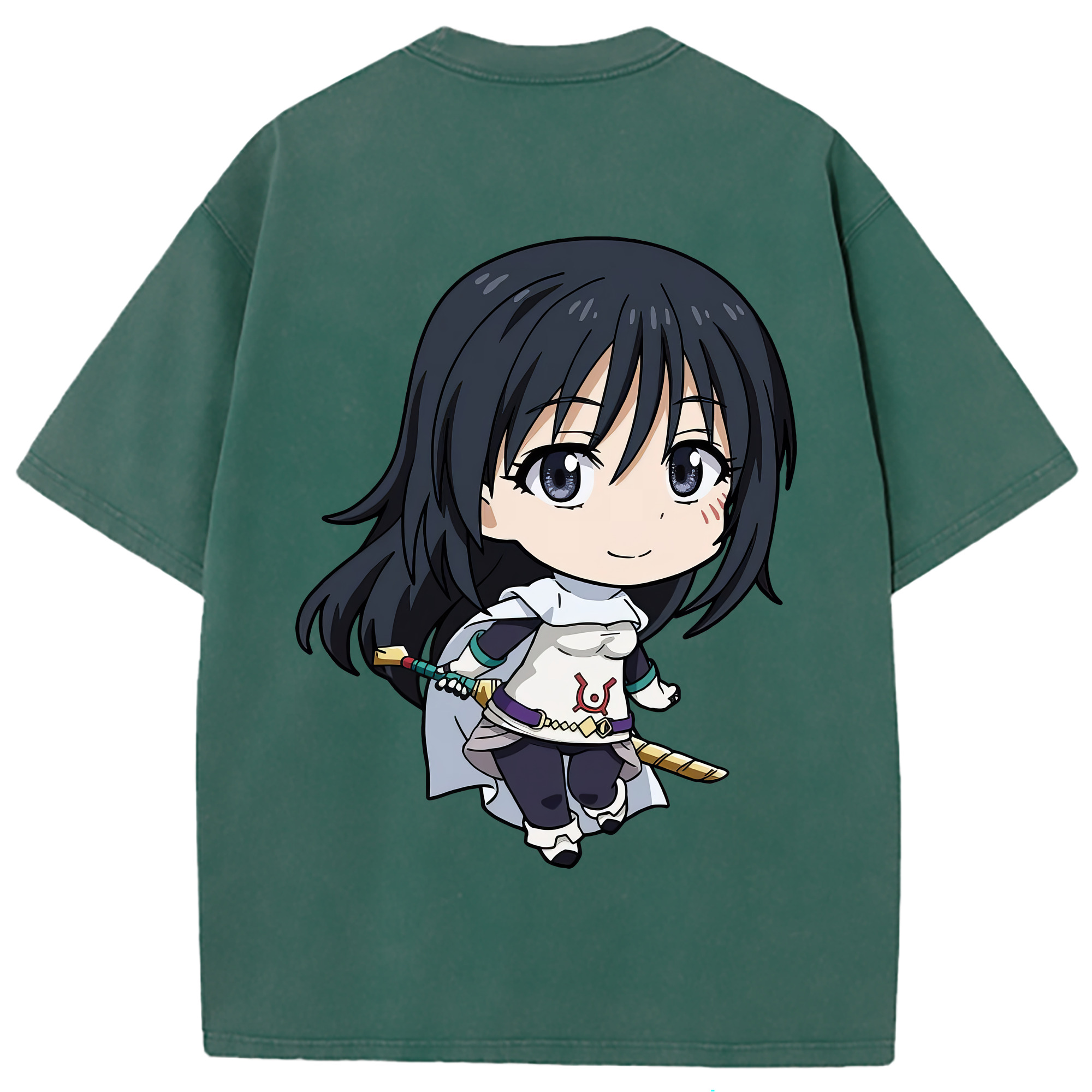 （画像用） 転スラ Regarding Reincarnated to Slime 綿100% ヴィンテージ風 半袖Tシャツ（背面プリント）